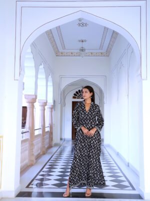 Classic Contrast Dress