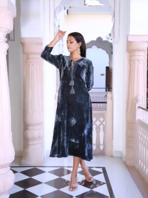 Monochrome Magic Long Dress
