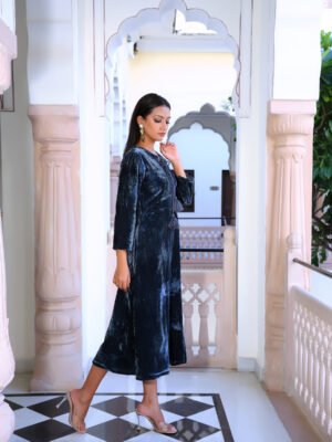 Monochrome Magic Long Dress