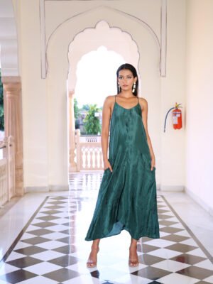 Enchanting Green Long Dress