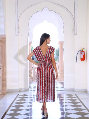 Striking Black & Red Long Dress
